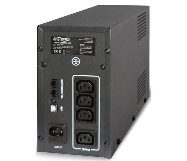 Gembird Energenie Zasilacz awaryjny UPS 1200 VA (720W) obu. metalowa - 1099870 - zdjęcie 2